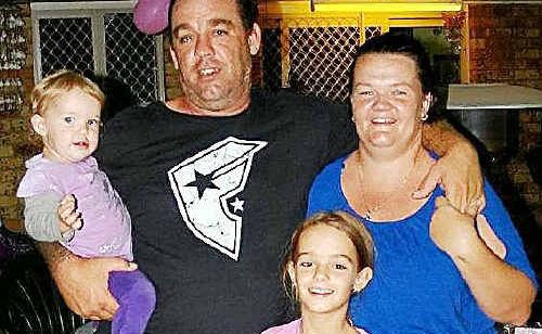 Trinity with her family: Dad, Damian Bates, Mum, Amanda Clarke and sister Mylee. Trinity with her family: Dad, Damian Bates, Mum, Amanda Clarke and sister Mylee.